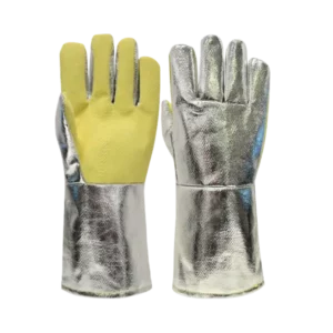Aluminium kevlar fire and heat resistant glove